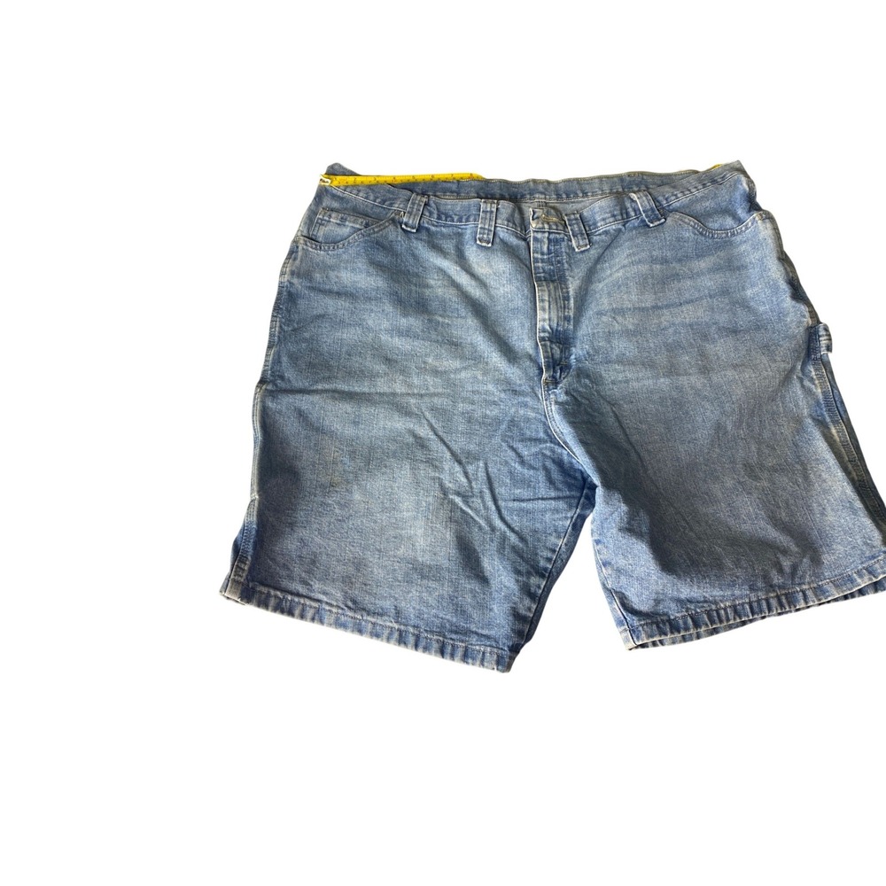 Wrangler Mens Carpenter Denim Shorts Blue‎ Utility Workwear Measured